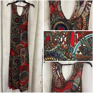 Colorful Patterned Maxi Dress